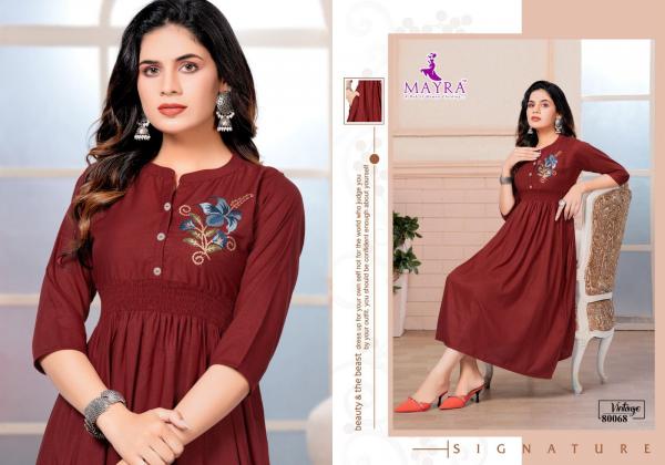 mayra vintage viscose designer exclusive kurti collection